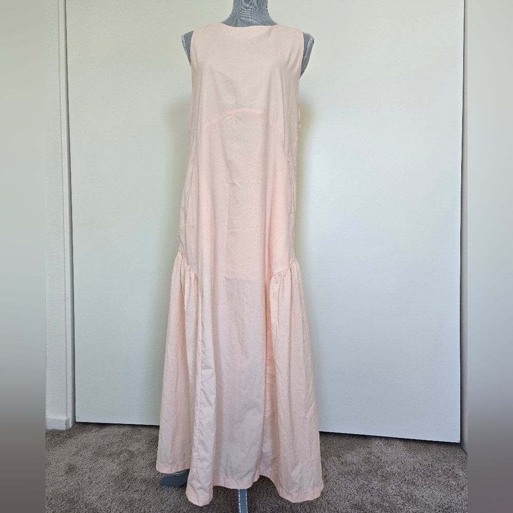 LIVE! Activewrar Brazilian Brand Nylon Midi Dress‎ Peach Color Size Small NWT - Picture 5 of 16